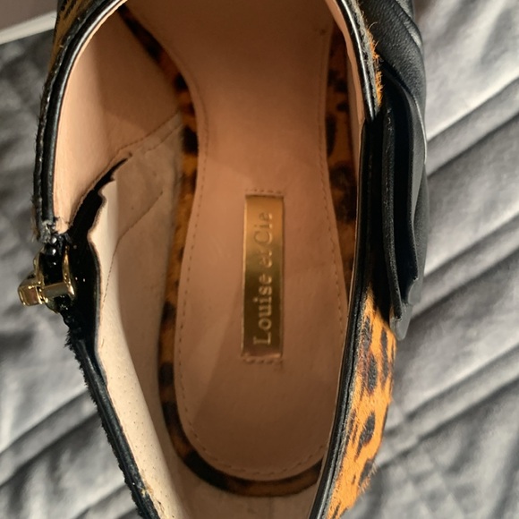 Louise et Cie Leopard Print Women's Shoes with Black Leather Bow - Size 8.5 - Picture 6 of 11